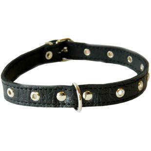 HIPPIE PET Ошейник, велюровый, с глазками, 1.0x25 см черный