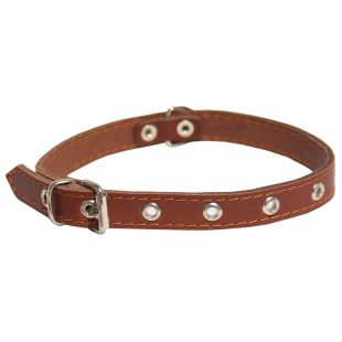 HIPPIE PET Ошейник, перфорированный, 1.6x40 см коричневый