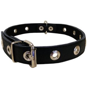HIPPIE PET Ошейник, перфорированный, 2.3x52 см черный