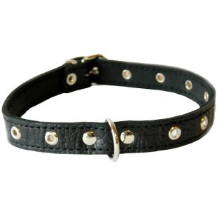HIPPIE PET Ошейник, перфорированный, 1.8x45 см черный