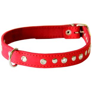 HIPPIE PET Ошейник, перфорированный, 1.8x45 см красный