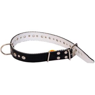 HIPPIE PET Ошейник из флиса, с заклепками, 3.5x65 см черный