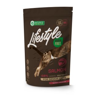 NATURE'S PROTECTION LIFESTYLE сухой беззерновой корм для зрелых кошек, с лососем 400 г