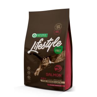 NATURE'S PROTECTION LIFESTYLE сухой беззерновой корм для зрелых кошек, с лососем 1.5 кг
