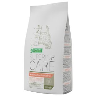 NATURE'S PROTECTION SUPERIOR CARE сухой беззерновой корм для взрослых собак маленьких и миниатюрных пород, с лососем 10 кг