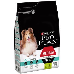 PRO PLAN OPTIDIGEST kuivtoit tundlikele keskmist tõugu täiskasvanud koertele, lambalihaga 3 kg