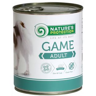 NATURE'S PROTECTION консервированный корм для взрослых собак, с дичью 800 г