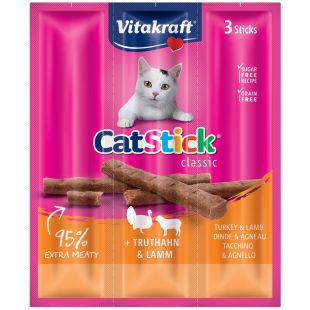 VITAKRAFT Cat Stick Miini лакомство для кошек с индейкой 3 шт.