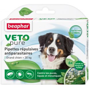 BEAPHAR VETO Pure -1 капли от блох для собак большых пород от  30 кг x 3