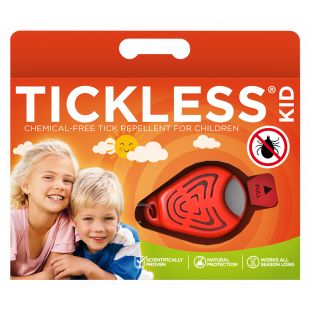 TICKLESS Kid ультразвуковой кулон для отпугивания клещей и других паразитов оранжевого цвета
