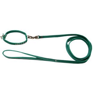 HIPPIE PET Велюровый поводок и ошейник с камешками для собаки 1.0x25 cм