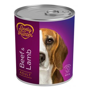 LOVELY HUNTER Täissööt täiskasvanud koertele veise- ja lambalihaga 800 g
