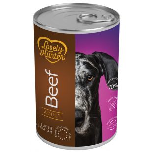 LOVELY HUNTER Konservsööt täiskasvanud koertele veiselihaga 400 g