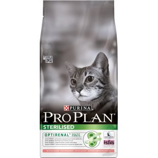 PRO PLAN OPTIRENAL сухой корм для кошек после стерилизации, с лососем 10кг