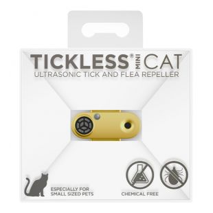 TICKLESS TickLess CAT ультразвуковая подвеска от клещей и блох, для собак и кошек золотистого цвета