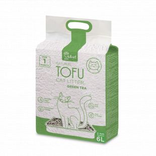 VELVET PAW TOFU наполнитель с экстрактом заленого чая, гранулы 2 мм, 2,6 кг/6 л