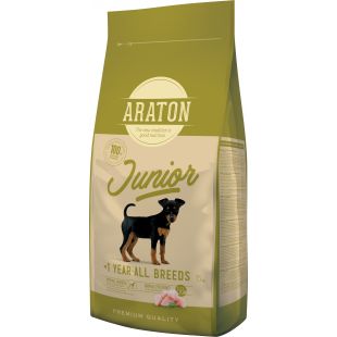 ARATON kuivtoit igat tõugu noortele koertele, kodulinnulihaga 15 kg