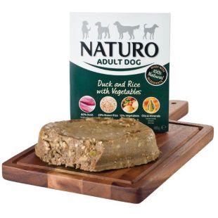 NATURO konservsööt täiskasvanud koertele pardi, riisi ja köögiviljadega 400 g