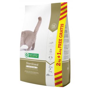 NATURE'S PROTECTION Neutered корм для кошек 2+1 кг