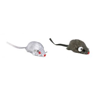 TRIXIE Игрушка для кошек, мышки белая/серый, 2 шт., 5 см