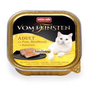 ANIMONDA Vom feinsten schlemmerkern консервированный корм для взрослых кошек, с индейкой, говядиной и морковью 100 г x 32