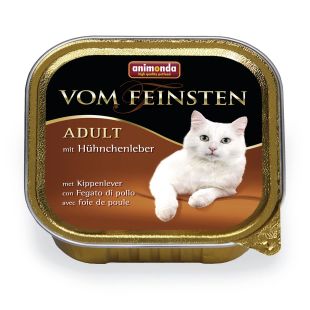 ANIMONDA Vom feinsten classic консервированный корм для взрослых кошек, с куриной печенью 100 г x 32