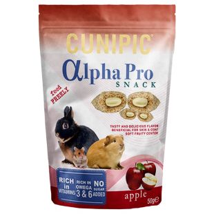 CUNIPIC Alpha Pro Snack näriliste maius õuntega, 50 g
