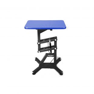 SHERNBAO Стол с черной рамкой,  с черной рамой, синий, 60x45x72 cм