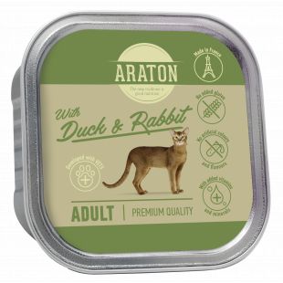 ARATON konservsööt täiskasvanud kassidele pardi- ja jäneselihaga 85 g