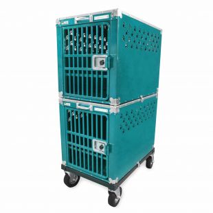 HYDROGROOM 300 Crate, клетка для животных двойная бирюзового цвета