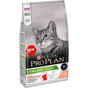 PRO PLAN OPTISENSES сухой корм для взрослых стерилизованных кошек, с лососем 1,5 кг