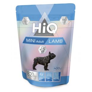 HIQ kuivtoit väikest tõugu täiskasvanud koertele, lambalihaga 400 g