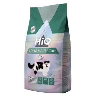 HIQ сухой корм для взрослых длинношертных кошек, с мясом домашней птицы 6.5 кг