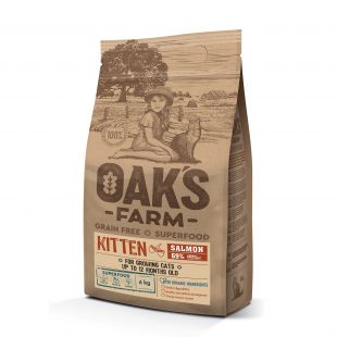 OAK'S FARM Cухой корм для котят с лососем 6 кг