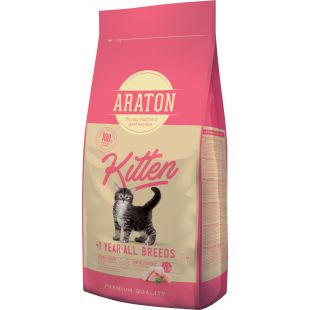 ARATON kuivtoit kassipoegadele, kodulinnulihaga 15 kg x 3