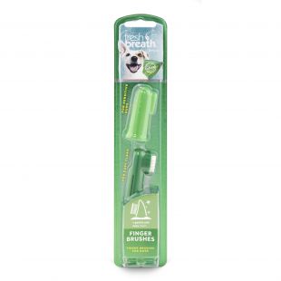 FRESH BREATH зубная щетка-напальчник для собак зеленая