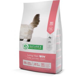 NATURE'S PROTECTION kuivtoit täiskasvanud pikakarvalistele kassidele, kodulinnulihaga 2 kg