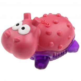 GIGWI Игрушка для собак Suppa Puppa Бегемот розовая/фиолетовая
