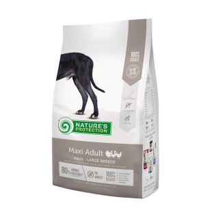 NATURE'S PROTECTION kuivtoit täiskasvanud suurt tõugu koertele, kodulinnulihaga 4 kg x 2