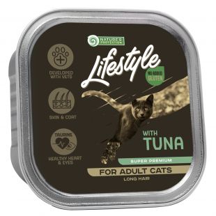 NATURE'S PROTECTION LIFESTYLE konservsööt pikakarvalistele täiskasvanud kassidele tuunikalaga 85 g