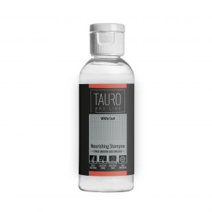 TAURO PRO LINE White Coat, питательный шампунь для белошерстных собак и кошек 65 мл