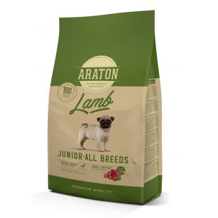 ARATON kuivtoit igat tõugu noortele koertele, lambalihaga  3 kg