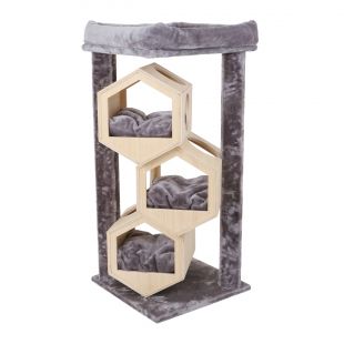 P.LOUNGE Puidust kraapimispost 70x70x135 cm