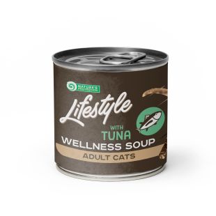 NATURE'S PROTECTION LIFESTYLE täiendsööt - supp täiskasvanud tundliku seedimisega kassidele tuunikalaga 140 ml