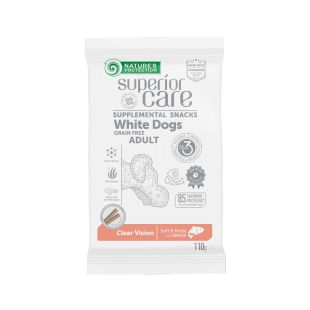 NATURE'S PROTECTION SUPERIOR CARE täiendav toit-maiused lõhega täiskasvanud koertele valge ja heleda karvkattega 110 g