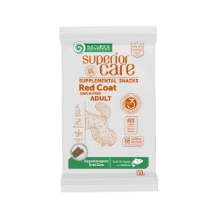 NATURE'S PROTECTION SUPERIOR CARE teraviljavaba söödalisand – maius kõigi tõugude punase karvkattega koertele, lõhega 150 g