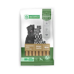 NATURE'S PROTECTION Poultry Weight Control täiendav toit-maiused kodulindudega täiskasvanud koertele 110 g