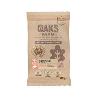 OAK'S FARM пищевая добавка-лакомство с лососем для взрослых собак 110 гр