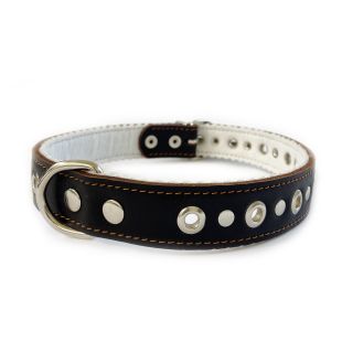 HIPPIE PET Ошейник из флиса, с заклепками 3.0x60 cм, коричневый