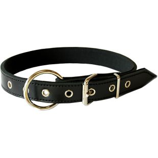 HIPPIE PET Ошейник из капрона, с кольцом 3.0x65 cм, черный